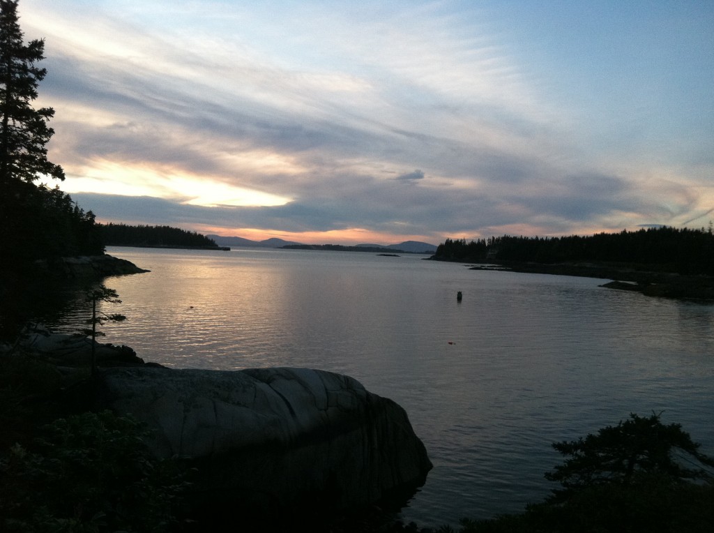 Sunset, first night.